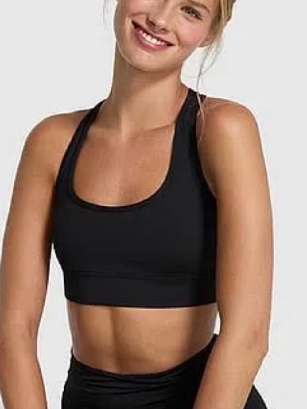 OFFLINE by Aerie Black High-Neck Racerback Sports Bra XS EUC
